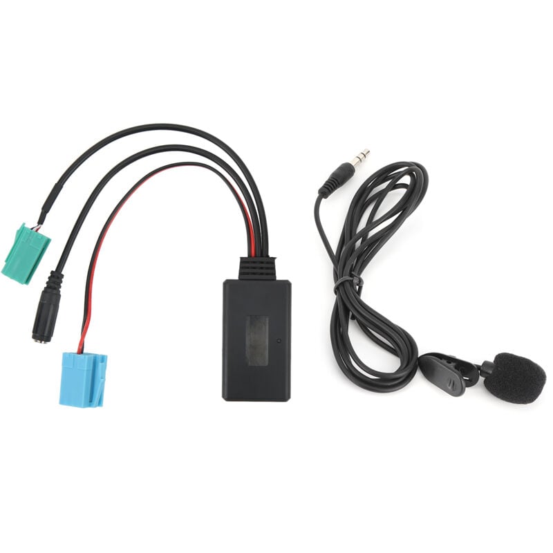 Aramox Bluetooth-Audiokabel, DC12V 6Pin Bluetooth Audio Audio Auto Stereo aux-in Adapter mit Mikrofon abs Passend für Renault Clio/Espace/Megane,