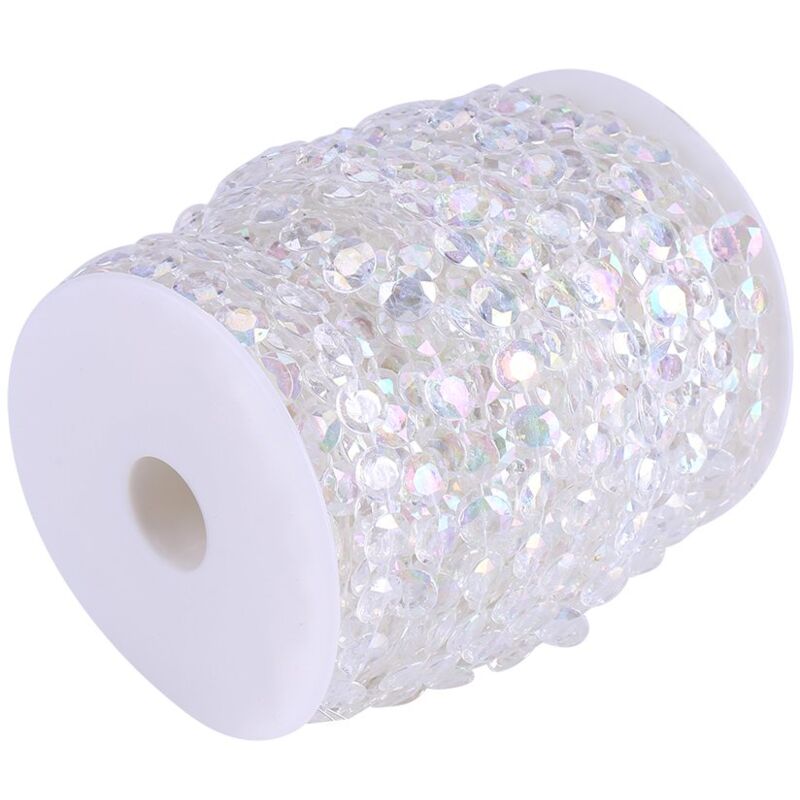 Ej.life - Crystals Girlande 30m Acryl Kristallähnliche String Perlen Kette für diy Ornamente Handwerk Perlen Festival Party Decor Vorhang