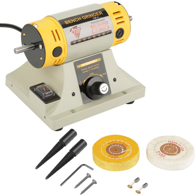 Ej.life - Drehmaschine Schleifmaschine, Drehmaschine Poliermaschine eu Stecker 220 v 350 Watt Elektrische Schleifmaschine Poliermaschine für Schmuck