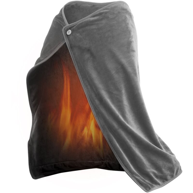 Elektrisch beheizte Schal-Heizdecke, USB-Kissen, waschbare Flanelldecke mit 3 Heizeinstellungen für Auto, Zuhause - Ej.life
