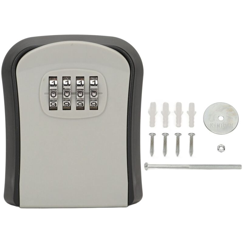 Ej.life - Kombination Lock Box, Wall Mounted Key Lock Box mit 4 stelligen Passwort, wasserdicht Schlüssel Lagerung Lock Box Unterstützung 5 Schlüssel