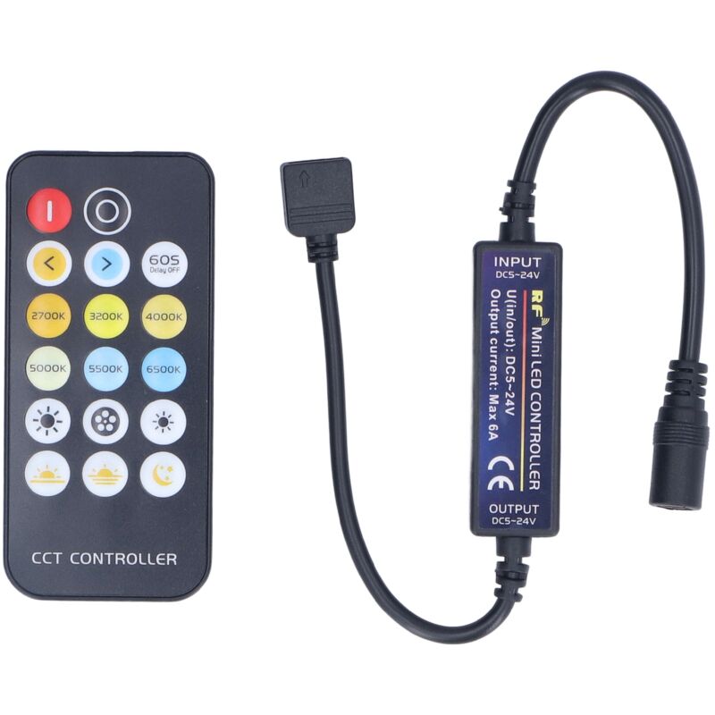 Ej.life - led Dimmer Controller, 17 Tasten, 4 polig, Kabellose Fernbedienung, Dimmer, Dimmerschalter für Den Außenbereich, rf cct Controller für