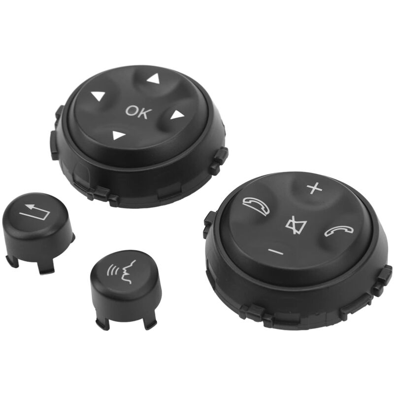 Ej.Life lenkrad tasten w221,Lenkrad Tasten W221,4Pcs Lenkradschalterknopf Wasserdichter,Rostfreier Ersatz Für - W221 80 2006-2009 A