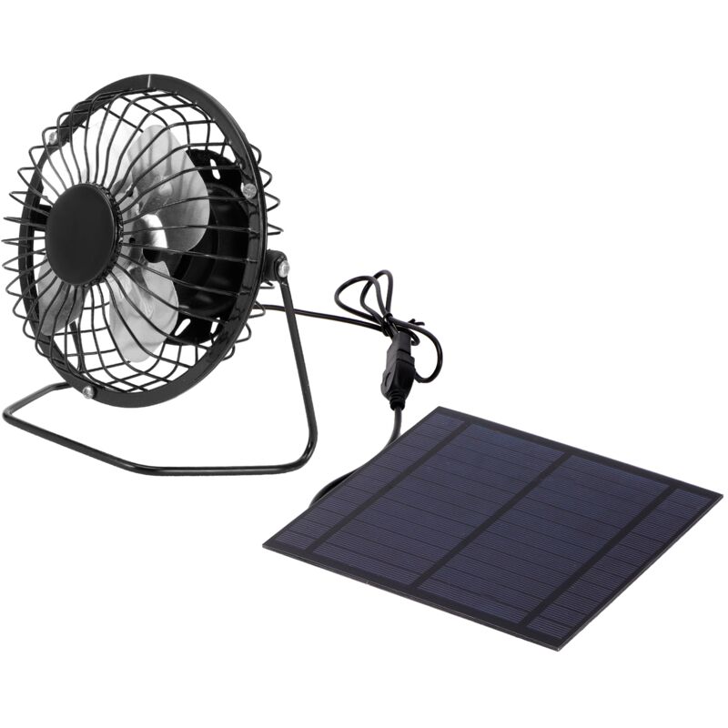 Ej.life - Photovoltaik-Solarpanel-Set für Gewächshaus Solarpanel-Ventilator Mini-Solarbetriebener Ventilator Abluftventilator für Hundehütten Gewächsh