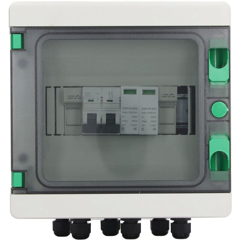 Ej.Life Solar-PV-Kombinationskasten, 1 String, Solar-PV-Kombinationskasten, Photovoltaik-Kombinationskasten, Solar-Kombinationskasten mit 15 A