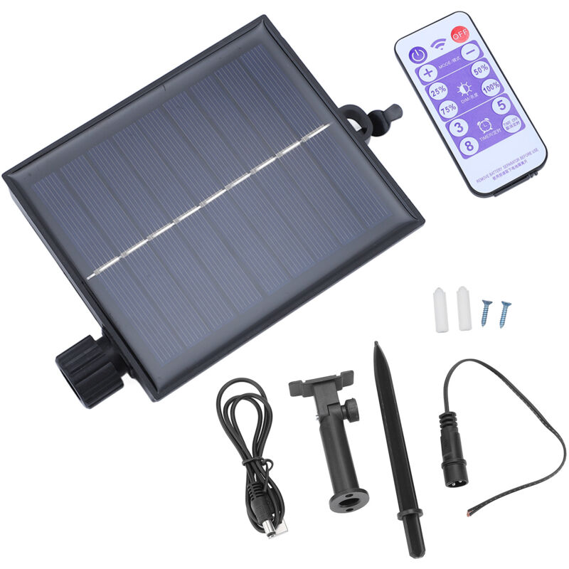 Ej.life - Solar String Light Control Box mit DC-Ladefernbedienung, IP65 Wasserdicht 8 Modi, Zur Steuerung von Solar Gypsophila String Lights