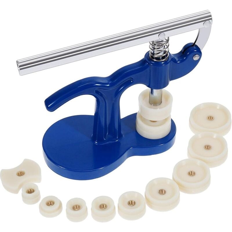 Ej.Life Uhren-Press-Set, Uhrengehäuse-Schließer, Uhrmacher-Uhren-Reparatur-Werkzeug-Set mit 12-teiligen Montagebacken