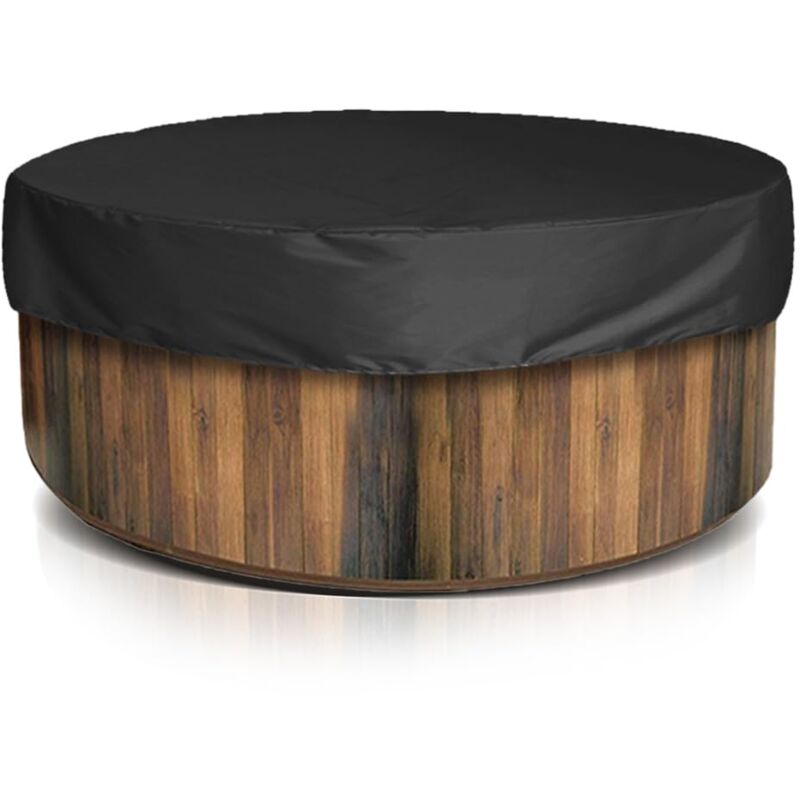 Ej.Life Whirlpool-Stopper, Wasserdicht und Wetterfest, Faltbar, Runde Whirlpool-Abdeckung für den Heimgebrauch (Black)