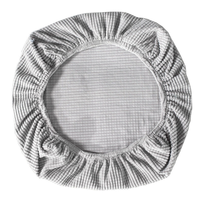 Elastische Spandex-Stuhlhussen, waschbare Stuhlhussen für Bürostuhl, Esszimmer, Bar, Hochzeitsfeier (Silber)