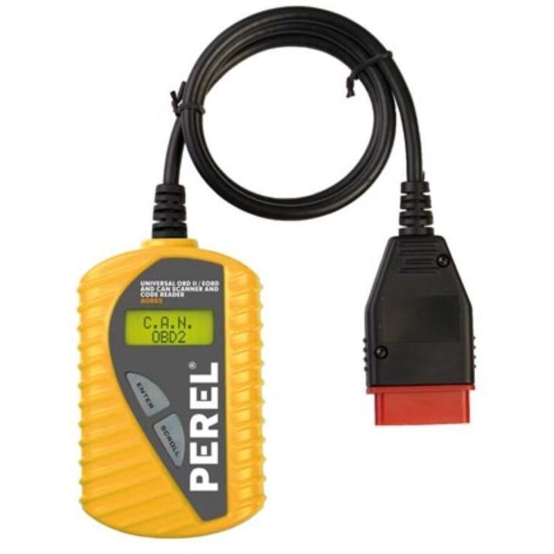 Perel Diagnosegerät obd2 OBD II EOBD CAN, Kfz Auslesegerät, Auto Lesegerät alle Fahrzeuge, Fehlerauslesegerät, Fehlercodeleser, Kfz-Codeleser Scanner