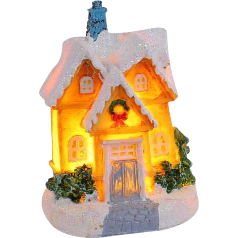 Elegante Tischdekoration, einzigartige Kunstfigur für Regal und Tisch – T2-53 Puppenhaus aus Kunstharz, mittelgroßes Modell F