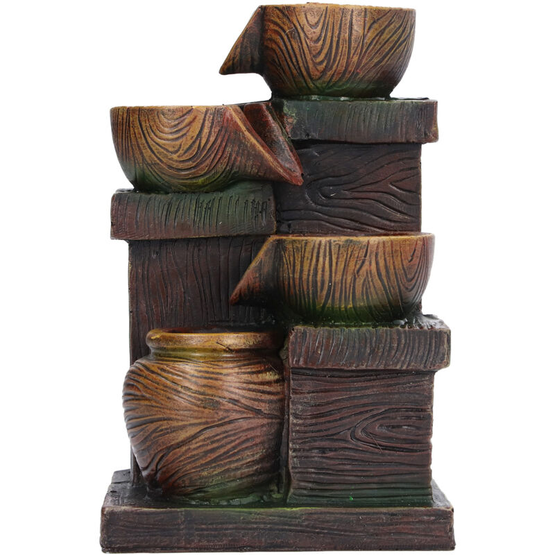 Elegante USB-Tischdekoration mit Flüssigkeitskaskade, dekorativer Harz-Wasserfall fürs Büro.