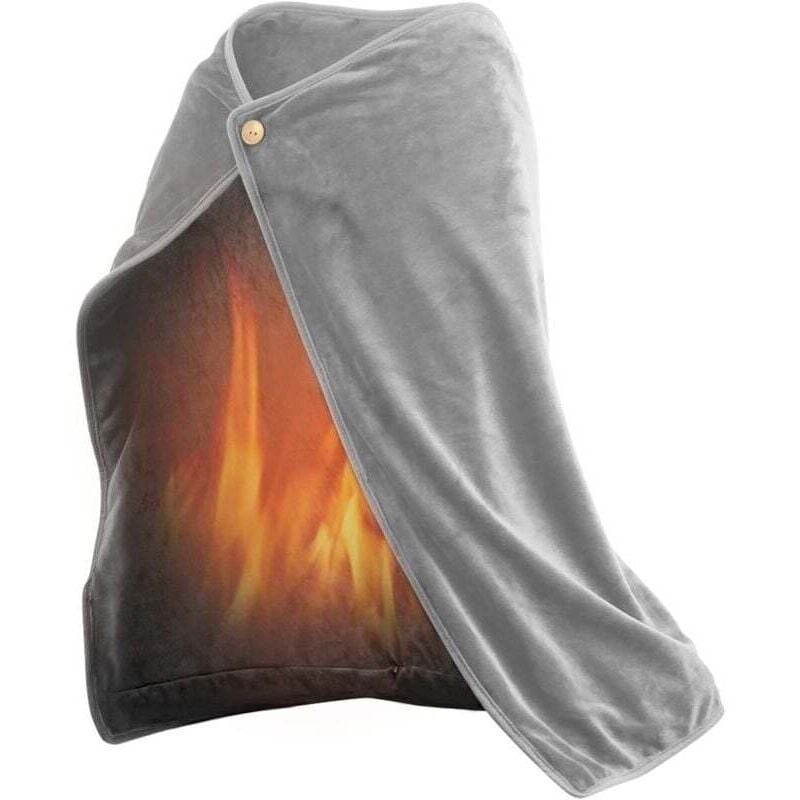 Elektrisch beheizbare Decke, USB-beheizbarer Schal, wiederaufladbare kabellose Heizdecke, waschbare Flanelldecke mit 3 Heizstufen für Auto, Zuhause,