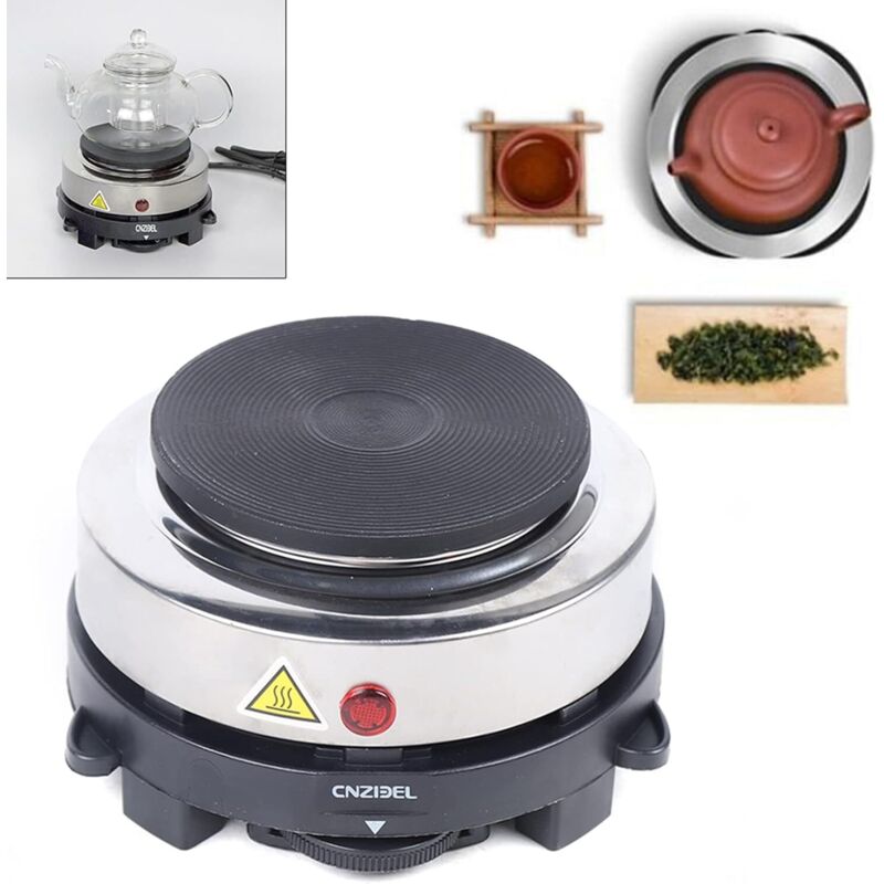 Elektrisch Einzelkochplatte & 500W Kochplatte - Herdplatte Kochfeld Heizplatte 6 Temperatureinstellung Schnelles Erhitzen Mini-Herd Kochplatte für