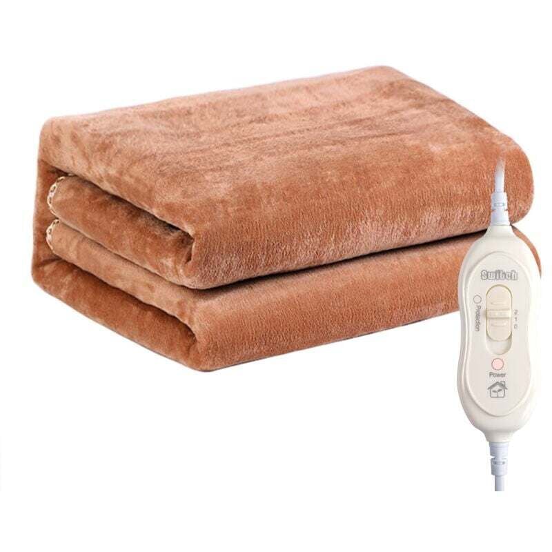 Elektrische Heizdecke, Heizkissen, Warme Decke, Schnelle Erwärmung, Winter-Körperwärmer, Bequemer Matratzenbezug 150 x 80 cm mit 2 Temperaturstufen