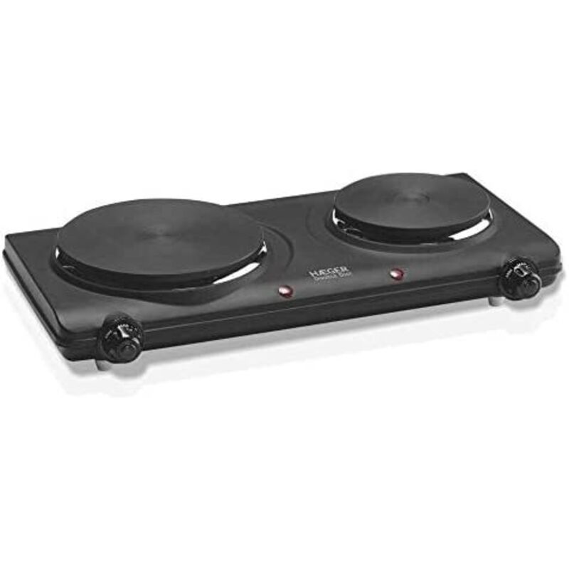 Haeger HP-02B.013A Kochfelder Schwarz Kochfeld 42,5 cm Spiralbrenner 2 Zone(n)