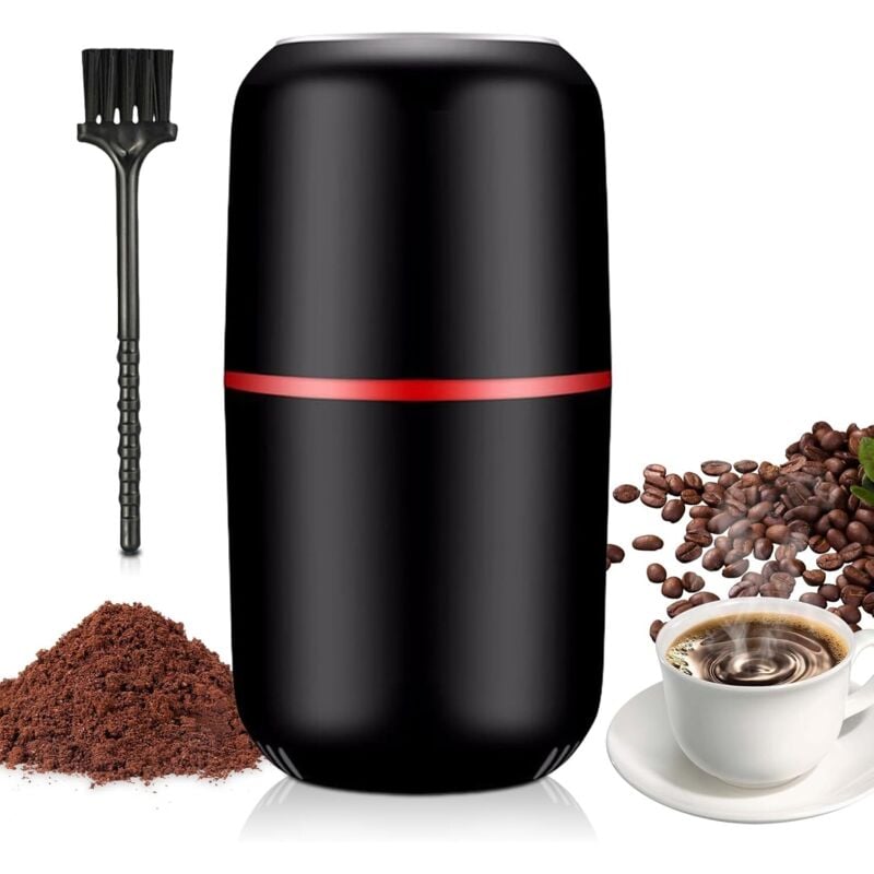 Elektrische Kaffeemühle, elektrische Gewürzmühle, 125 g Fassungsvermögen, elektrische Propellermühle, tragbare elektrische Mühle, Kaffeemühle für
