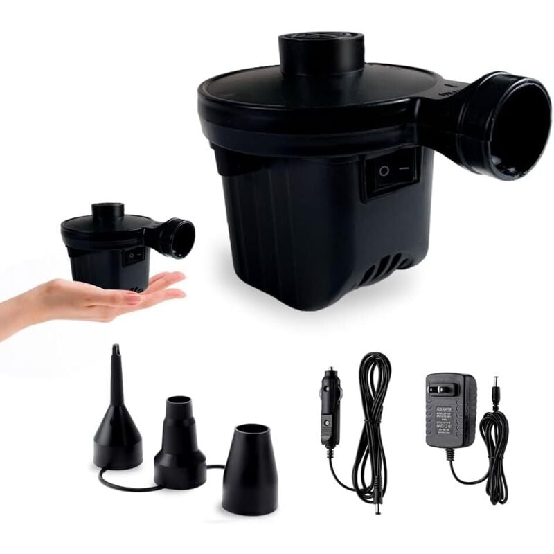 Elektrische Luftpumpe, tragbare Schnellfüllpumpe, Luftmatratzenpumpe, für Schlauchboote, Luftmatratzen, Bojen