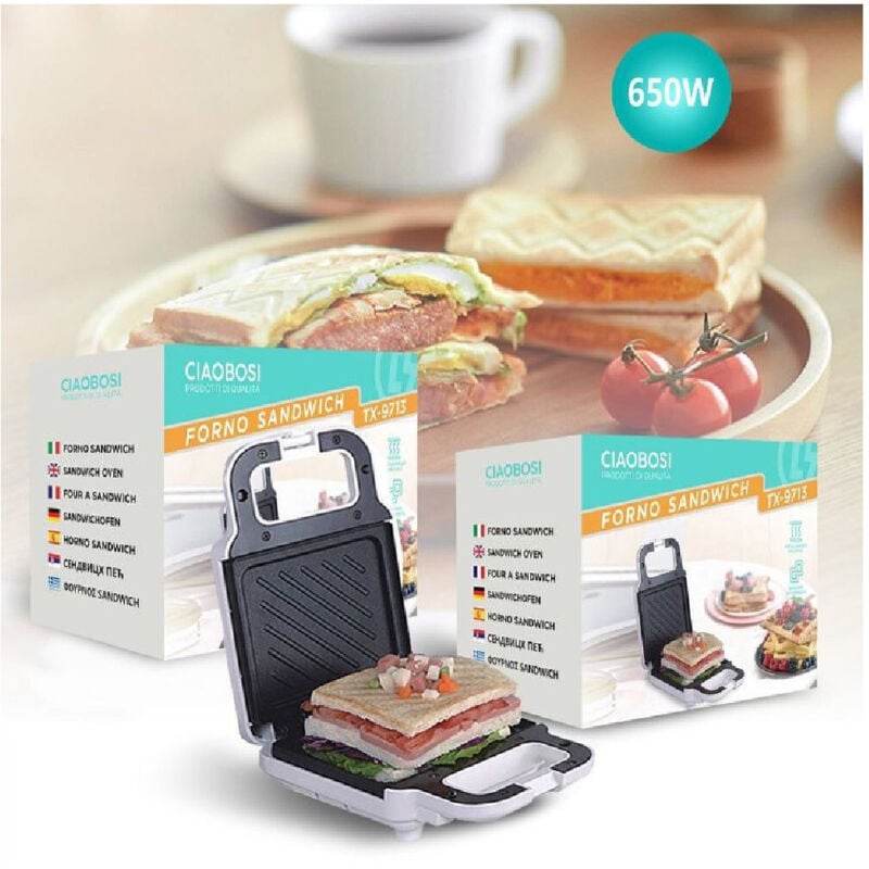 Trade Shop Traesio - Trade Shop - elektrischer power macchina sandwich zu schlaften pancake waffen panini TX9713 -
