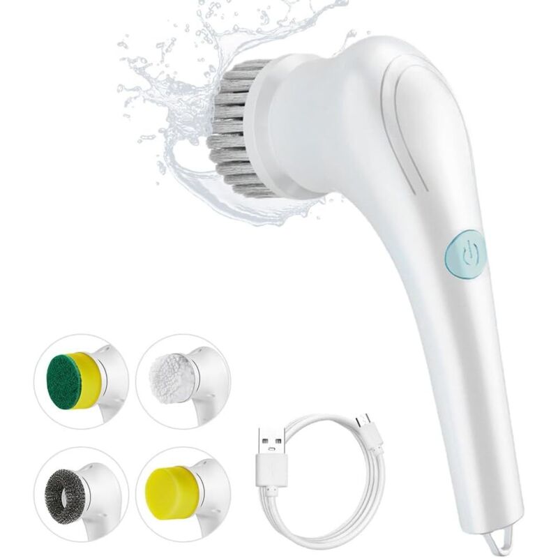 Elektrische Reinigungsbürste, IPX7 wasserdicht, elektrische Haushaltsbürste, rotierende elektrische Reinigungsbürste für Schuhe und Autos
