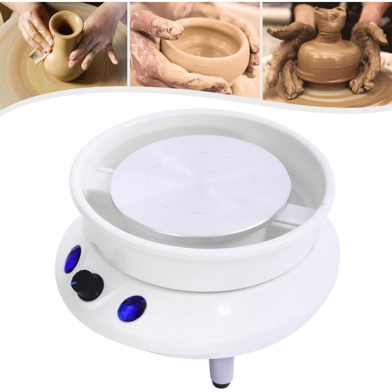 Elektrische TöPferscheibe Maschine,TöPferei Tonformwerkzeug Maschine,TöPferscheibe Mit Abs Abnehmbarem Waschbecken Keramik FüR AnfäNger