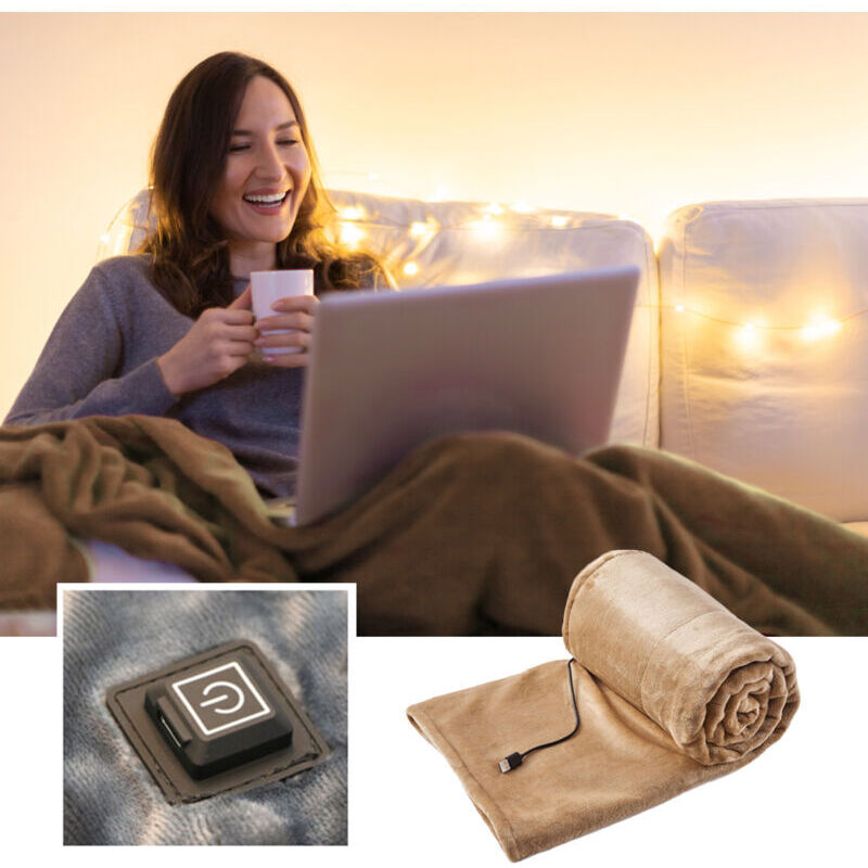 Elektrische USB-Heizdecke, dicke Flanell-Heizdecke für die Verwendung während der Arbeit