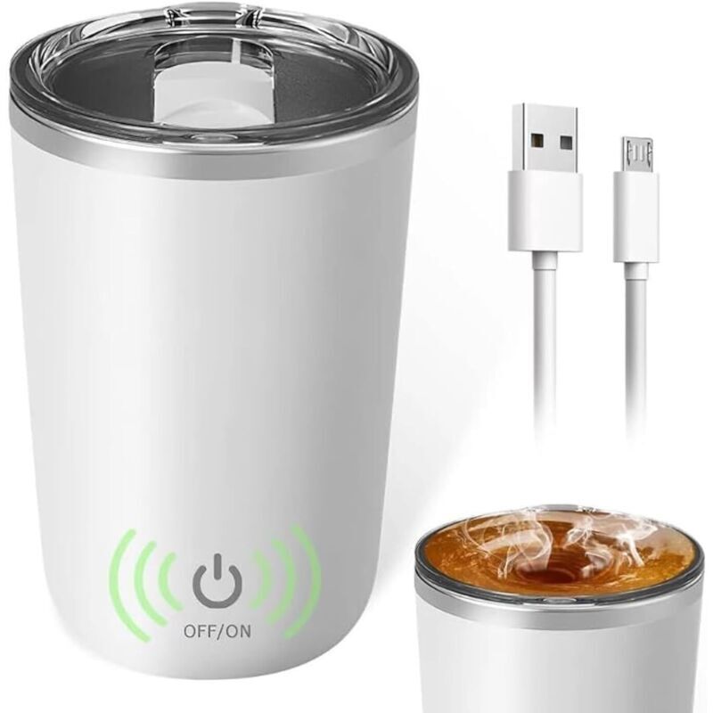 Elektrischer 400-ml-Becher mit Magnetrührer – Thermomixer für Kaffee, Proteine und andere Getränke