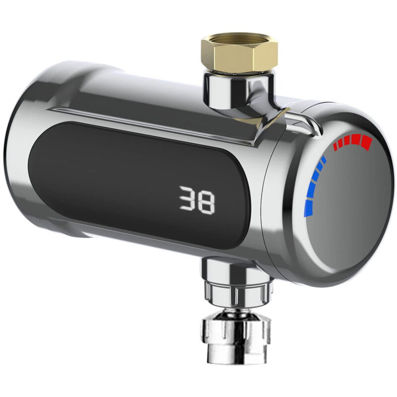 Elektrischer Durchlauferhitzer, elektrischer Wasserhahn mit LED-Temperaturanzeige, Mini-Durchlauferhitzer für Badezimmer, Küche