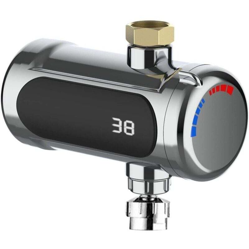 Elektrischer Durchlauferhitzer mit LED-Temperaturanzeige, Mini-Durchlauferhitzer für Bad und Küche
