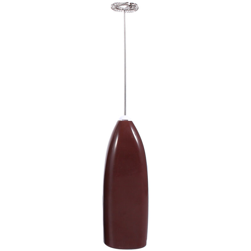 Elektrischer Handmixer für Eier, Milch und Getränke, Aufschäumer und innovativer Schneebesen, braun