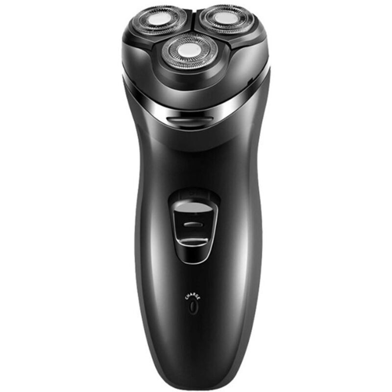 Elektrischer Herrenrasierer, wiederaufladbar, kabellos, mit 3D-Scherköpfen, Barttrimmer und wasserdichtem Gehäuse