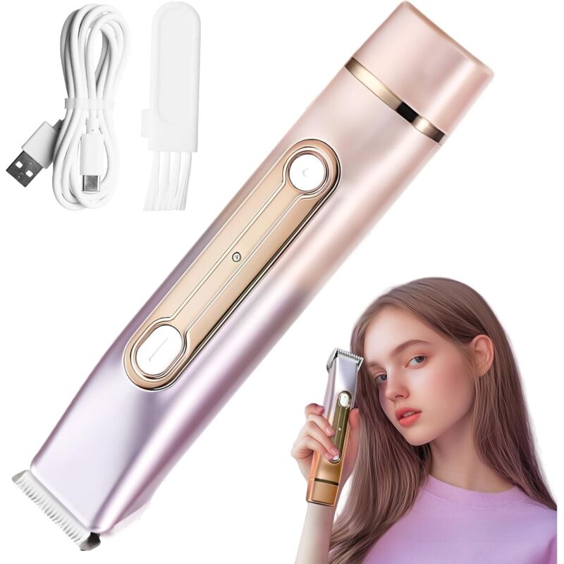 Elektrischer Rasierer für Damen, Bikini-Trimmer für Damen, Elektrischer Epilierer für Damen, Wasserdichter IPX6 Intimtrimmer für Bikinizone, Achseln,