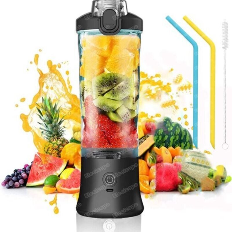 Elektrischer Shaker mit integriertem Mixer – Auslaufsicherer Protein-Shaker – Protein-Shakerflasche – USB-C-aufladbar – Tragbarer Mixer – 600 ml –