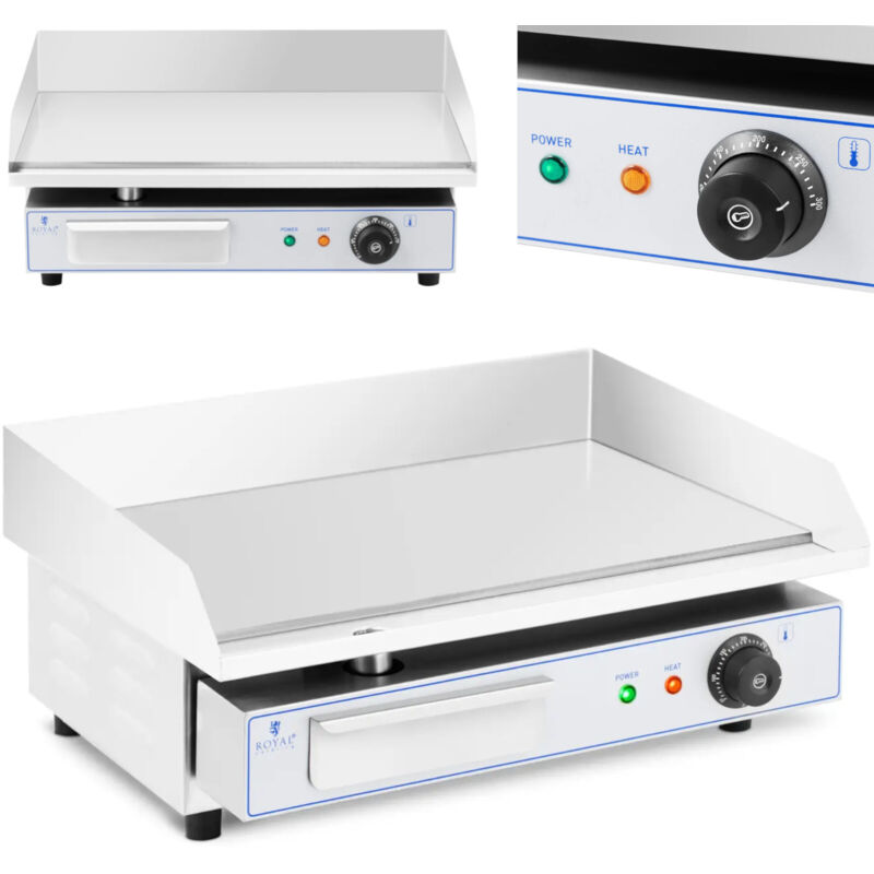 Elektrogrill, glatte Grillplatte, 550 x 400 mm, 3000 W