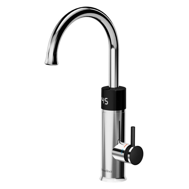 Elektrischer Küchenarmaturen 3200W Wasserhahn mit Durchlauferhitzer LED Digitalanzeige Elektrischer Wasserhahn 360° Drehung Spültischarmatur IPX4