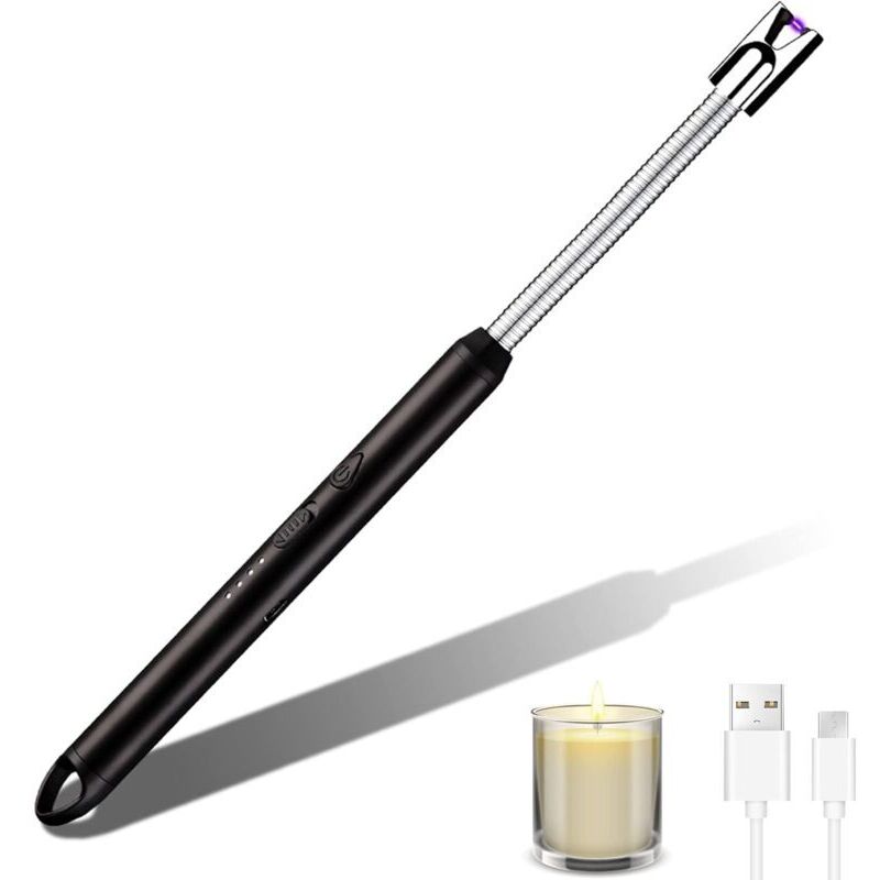 Odipie - Elektrisches Feuerzeug, wiederaufladbares USB-Lichtbogen-Feuerzeug, Kerzenfeuerzeuge mit großer Reichweite für Grill, Küche, Herd und