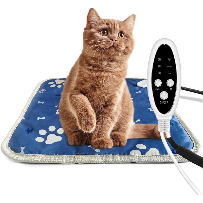 Elektrisches Heizkissen für Hunde und Katzen - Heizmatte für Hunde und Katzen, Haustier-Heizkissen, Haustier-Heizdecke 45 x 45 cm