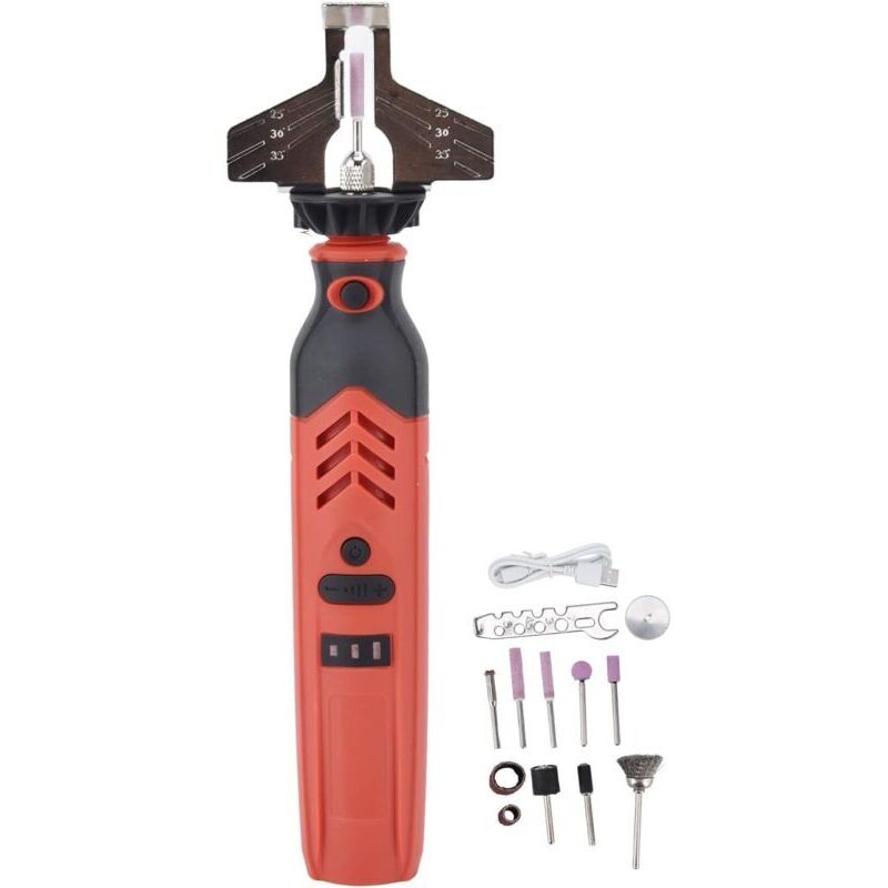 Elektrisches Kettensägen-Schärfset, kabelloses, tragbares Kettensägen-Schärfwerkzeug