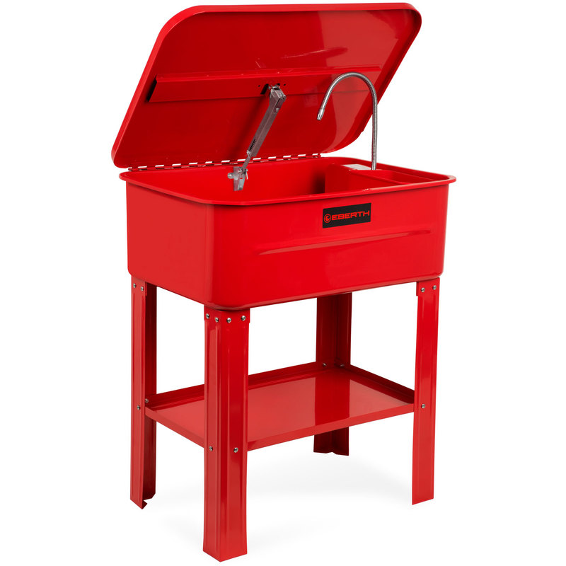 Teilewaschgerät für Werkstatt, Elektrische Pumpe und 80L großes Becken, Teilereiniger für kfz Werkstatt Inklusive Stabilem Untergestell, Hochwertige