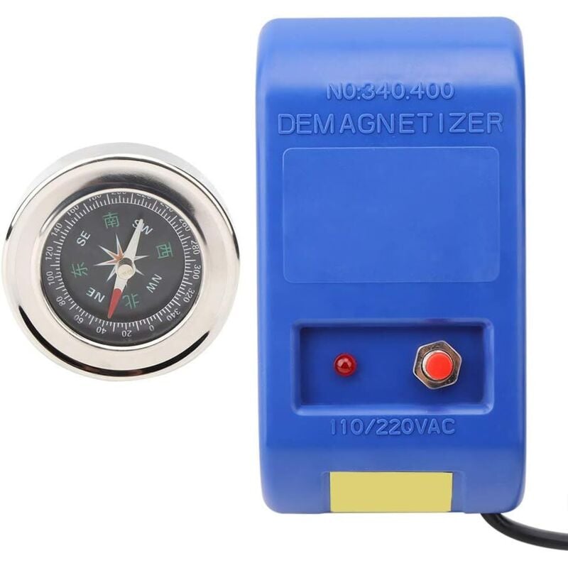 Elektrisches Uhren Entmagnetisierer Uhren Entmagnetisierungsgerät mit Kompass, Langem Netzkabel Entmagnetisierer Uhr, 110 V-220 V Uhr