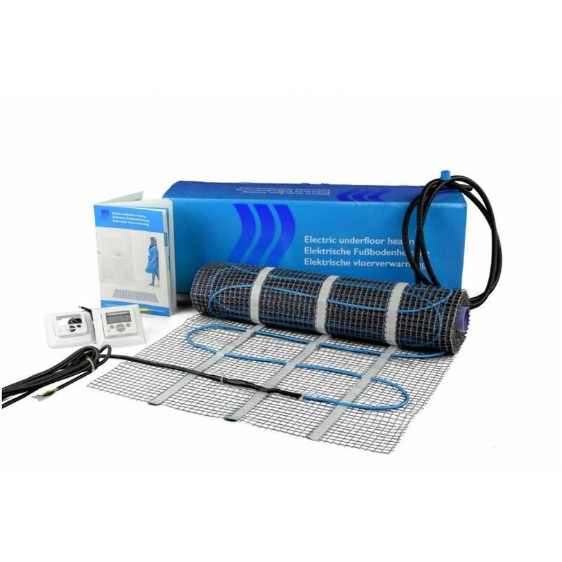 Ratiodämm - Elektro-Flächenheizung Fußbodenheizung unter Fliesen Elektro-Heizmatte 150 w 1 m²