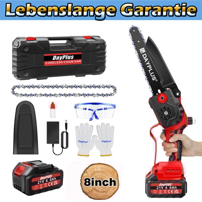 Elektro Kettensäge Akku Kettensäge Mit Akku Ladegerät Baumsäge Handkettensäge 8'