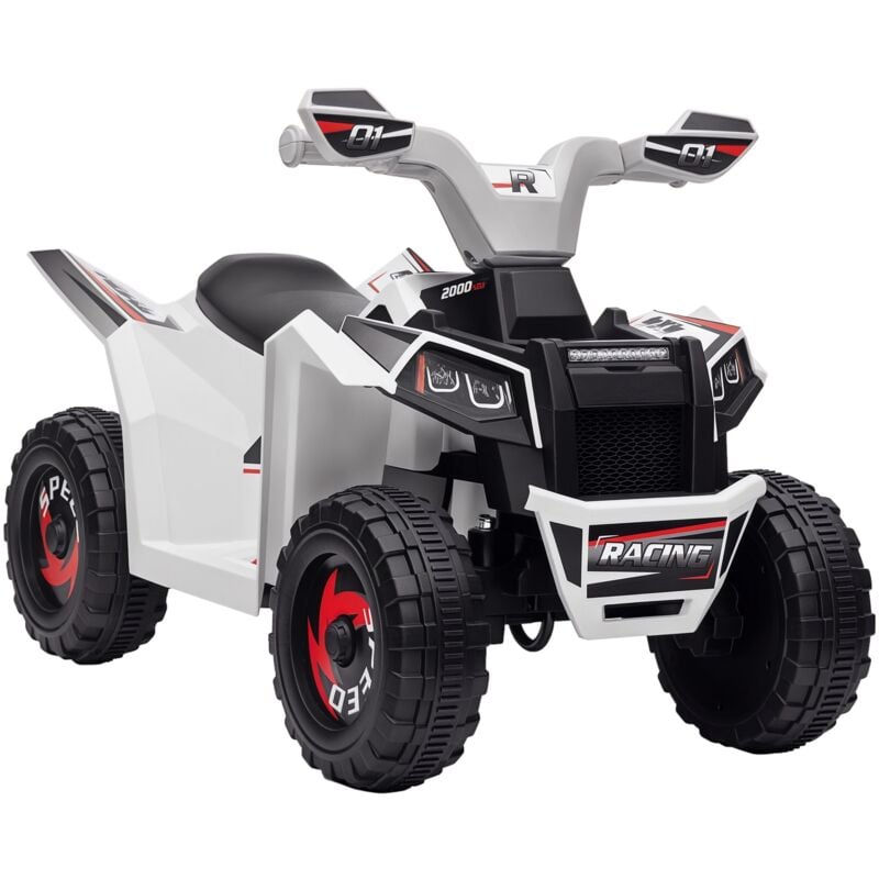 Homcom - Kinder Quad Elektro 6V Kinderquad mit Vorwärts-, Rückwärtsfunktion, Elektro-Quad für Kinder 1,5-3 Jahre Weiß