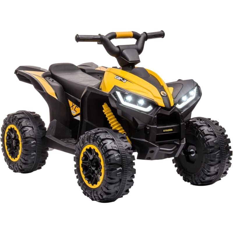 Lunsy - Elektro-Quad für Kinder, 4-Rad-Elektroauto für Kinder mit Musik, 12 v, 6 km/h max, Hupe, LED-Licht, 18 – 36 Monate, Weihnachtsgeschenke für