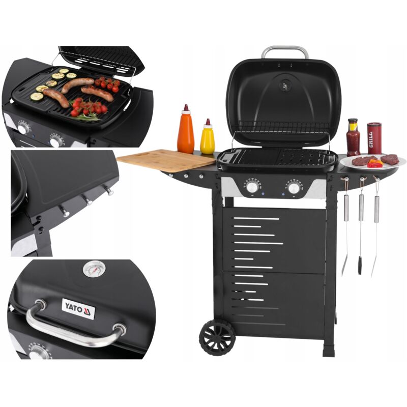 Elektrogrill 2300W, Standgrill, 47x37 cm