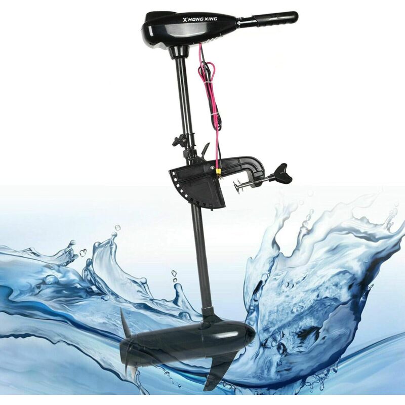 Elektromotor 12V 80lbs Elektro-Außenbordmotor Elektro-Außenborder Bootsmotor 800W Zugkraft 1850kg Außenbordmotor