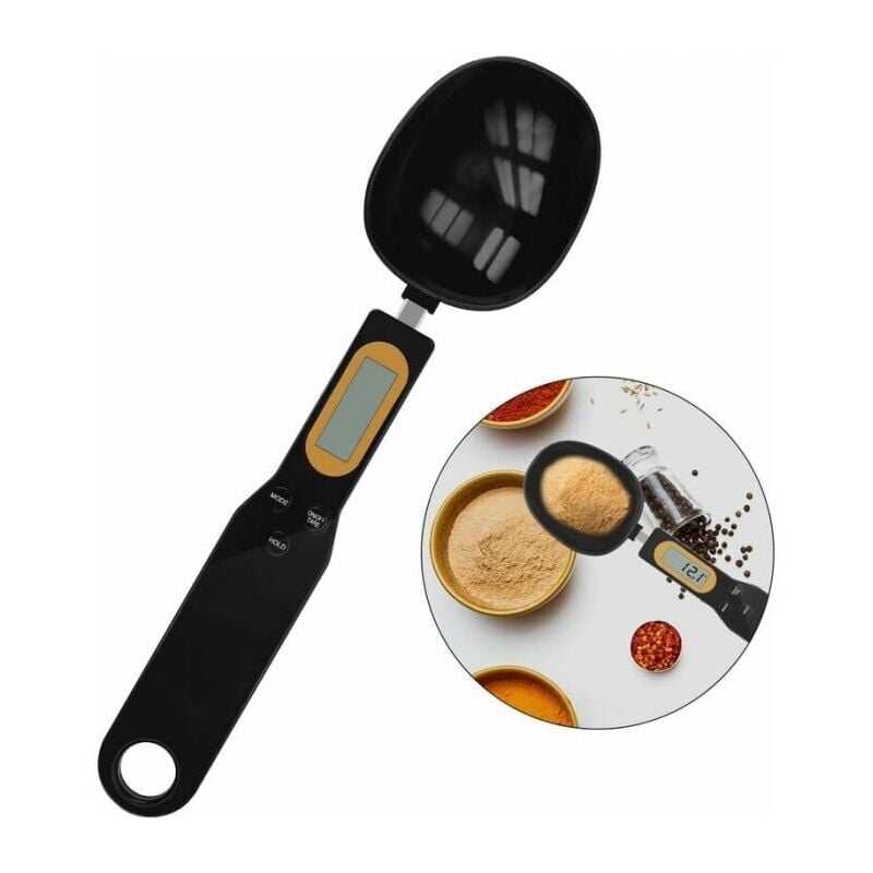 Ymyny - Elektronischer Messlöffel, Digitaler Messlöffel, Elektronischer Küchenlöffel mit LCD-Display, Multifunktionale Lebensmittelwaage zum Kochen,