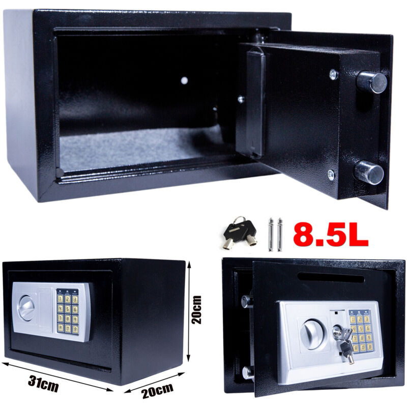 Dayplus - Elektronischer Safe Tresor Feuerfest m beltresor Geldschrank Digital & Schl ssel 8.5L
