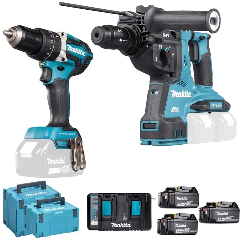 Elektrowerkzeug-Set Makita DLX2280PTJ 18 V 5 Ah