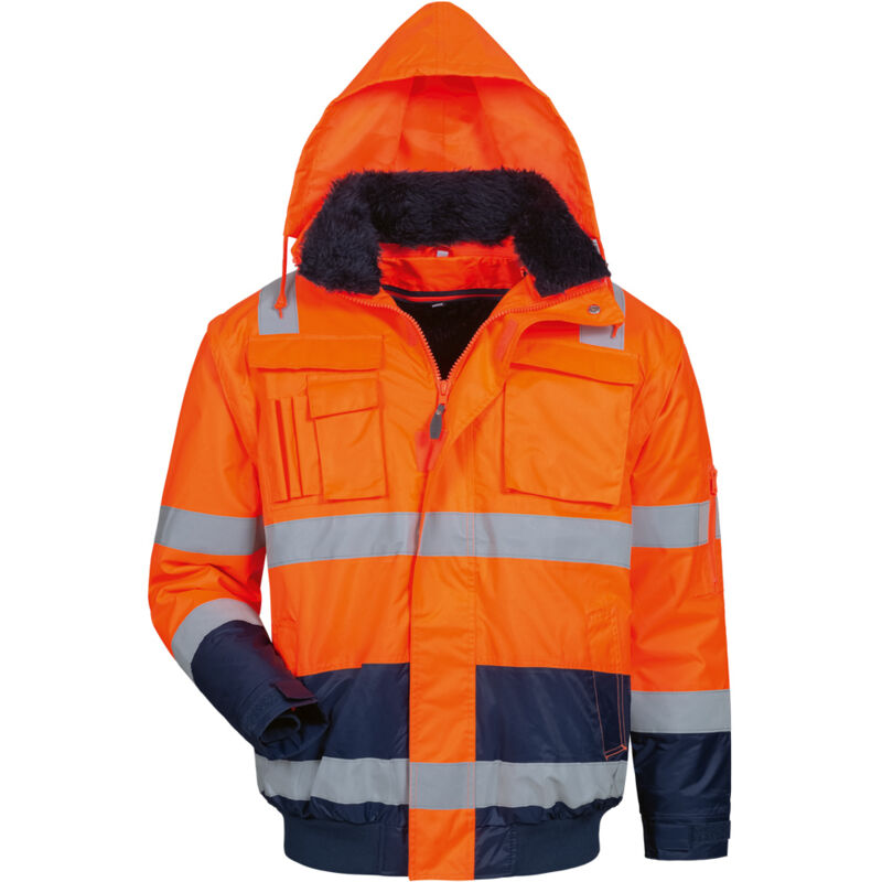 Gr .L (54/56) OLIVER WARNSCHUTZ PILOTJACKE ORANGE/MARINE orange OLIVER HIGH